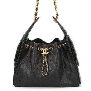 Chanel Chain Shoulder Bag, Coco Mark, CHANEL 25 Small, Caviar Skin, AS5293, H...